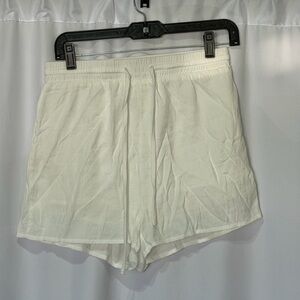 Princess Polly Women's White Drawstring Lounge Shorts